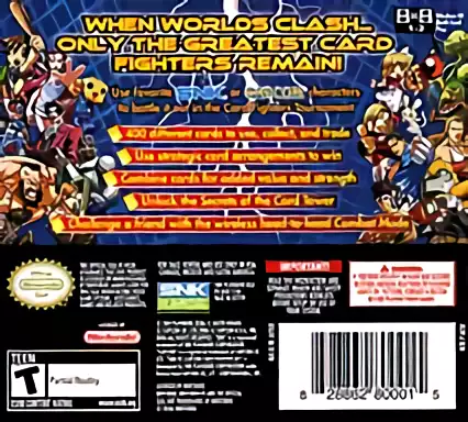 Image n° 2 - boxback : SNK vs. Capcom - Card Fighters DS (v01)